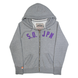 SUPERDRY Womens Grey Hoodie Full Zip M