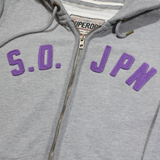 SUPERDRY Womens Grey Hoodie Full Zip M