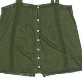 FAT FACE Womens Camisole Top Green Sleeveless UK 8
