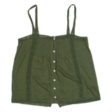 FAT FACE Womens Camisole Top Green Sleeveless UK 8