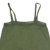 FAT FACE Womens Camisole Top Green Sleeveless UK 8