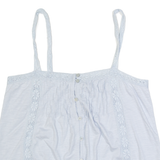 FAT FACE Womens Camisole Top Blue Sleeveless UK 8