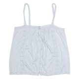 FAT FACE Womens Camisole Top Blue Sleeveless UK 8