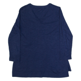 LANDS END Womens Top Blue V-Neck Long Sleeve S