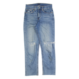 GAP Distressed Womens Jeans Blue Regular Straight Stone Wash W28 L26