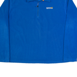 REGATTA Mens Fleece Blue 1/4 Zip 2XL