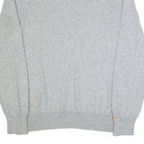 SUPERDRY Mens Jumper Grey V-Neck Tight Knit 2XL