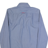 SUPERDRY Mens Shirt Blue Striped Long Sleeve M