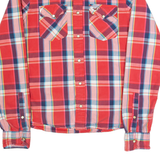 HOLLISTER Surfer Fit Mens Shirt Red Check Long Sleeve S