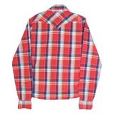 HOLLISTER Surfer Fit Mens Shirt Red Check Long Sleeve S