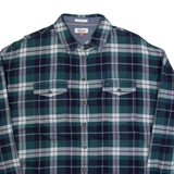 TOMMY HILFIGER Womens Shirt Blue Check Long Sleeve XS