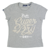 SUPERDRY Womens T-Shirt Grey UK 14