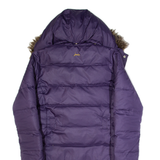 JOULES Down Insulated Womens Puffer Coat Purple Hooded UK 10