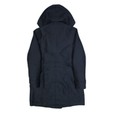 PHASE EIGHT Belted Womens Trench Coat Blue Hooded UK 12