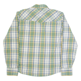 HILFIGER DENIM Mens Shirt Green Check Long Sleeve L