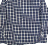 REISS Princey Mens Shirt Blue Check Long Sleeve L