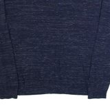 CALVIN KLEIN Mens Jumper Blue V-Neck Tight Knit L