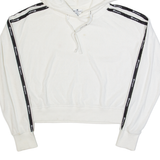 CHAMPION Towelling Cropped Womens White Hoodie S