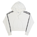 CHAMPION Towelling Cropped Womens White Hoodie S