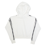CHAMPION Towelling Cropped Womens White Hoodie S