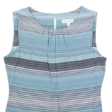 CALVIN KLEIN Womens Printed Vest Blue Sleeveless Striped L