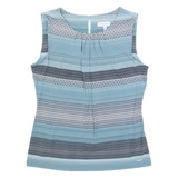 CALVIN KLEIN Womens Printed Vest Blue Sleeveless Striped L