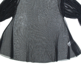 DKNY Sheer Womens Top Black UK 8
