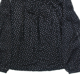 BODEN Womens Printed Blouse Black Long Sleeve Polka Dot UK 8
