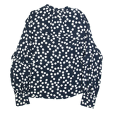 PHASE EIGHT Womens Printed Blouse Black Long Sleeve Spotted UK 14
