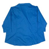 LEE RIDERS Womens Oversized Shirt Blue Collared 3/4 Sleeve 3XL