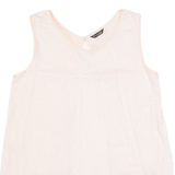 MASSIMO DUTTI Womens Vest Pink Sleeveless Linen M