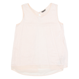 MASSIMO DUTTI Womens Vest Pink Sleeveless Linen M