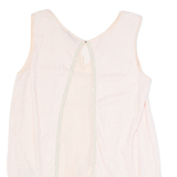 MASSIMO DUTTI Womens Vest Pink Sleeveless Linen M
