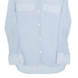 ZARA Womens Shirt Blue Collared Long Sleeve S