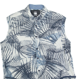 G-STAR Boyfriend Fit Womens Printed Vest Blue Sleeveless Floral S
