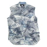 G-STAR Boyfriend Fit Womens Printed Vest Blue Sleeveless Floral S