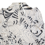 TED BAKER Womens Printed Blouse Pink High Neck Long Sleeve Crazy Pattern M