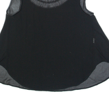 ZARA BASIC Sheer Womens Vest Black Sleeveless S