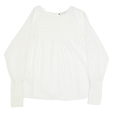 ZARA BASIC Womens Blouse Cream Long Sleeve S