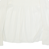 ZARA BASIC Womens Blouse Cream Long Sleeve S