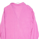 ZARA Womens Shirt Pink Collared Long Sleeve M