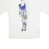 ZARA Sheer Womens Printed Top White S