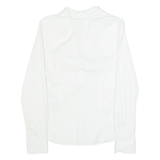 ZARA BASIC Womens Shirt White V-Neck Long Sleeve XS