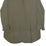 ZARA WOMAN Womens Shirt Green Collared Long Sleeve M