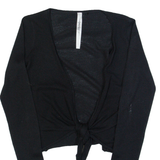 DIESEL Womens Kimono Blouse Black Long Sleeve S