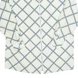 TREND Womens Shirt Cream Diamond Long Sleeve L