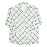 TREND Womens Shirt Cream Diamond Long Sleeve L