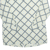 TREND Womens Shirt Cream Diamond Long Sleeve L