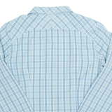 JACK WOLFSKIN Womens Shirt Blue Check Long Sleeve L