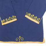 Eastern Inspired Womens Plain Shirt Blue 3/4 Sleeve S